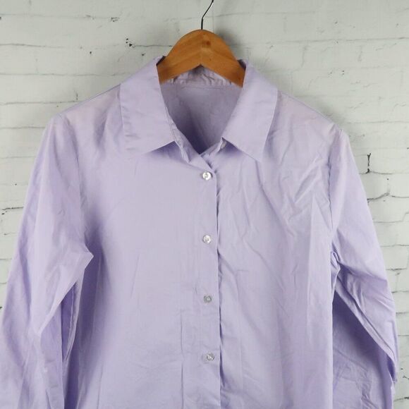 DAZY LIGHT PURPLE LONG SLEEVE BUTTON DOWN COLLARED COTTON SHIRT SIZE MEDIUM - Picture 4 of 6